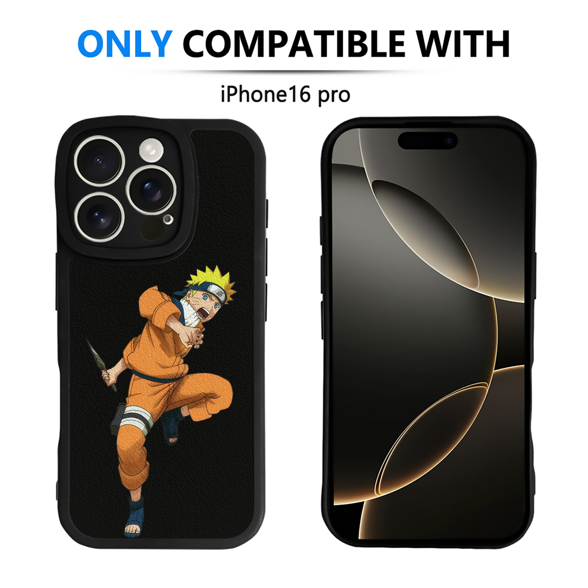 （画像用） NARUTO -ナルト- うずまき ナルト Uzumaki Naruto 【iPhone 16シリーズ対応】シリコンスマホケース（レザー調） 材質：シリコン